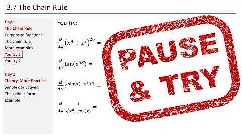 Math 211 - 3.7 The Chain Rule (Day 1 of 2)