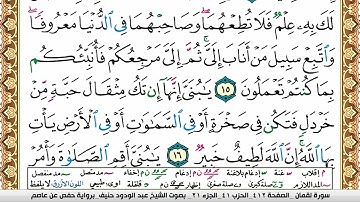 سورة لقمان عبد الودود حنيف Surah Lokman  Abd Al Wadood Haneef برواية حفص عن عاصم