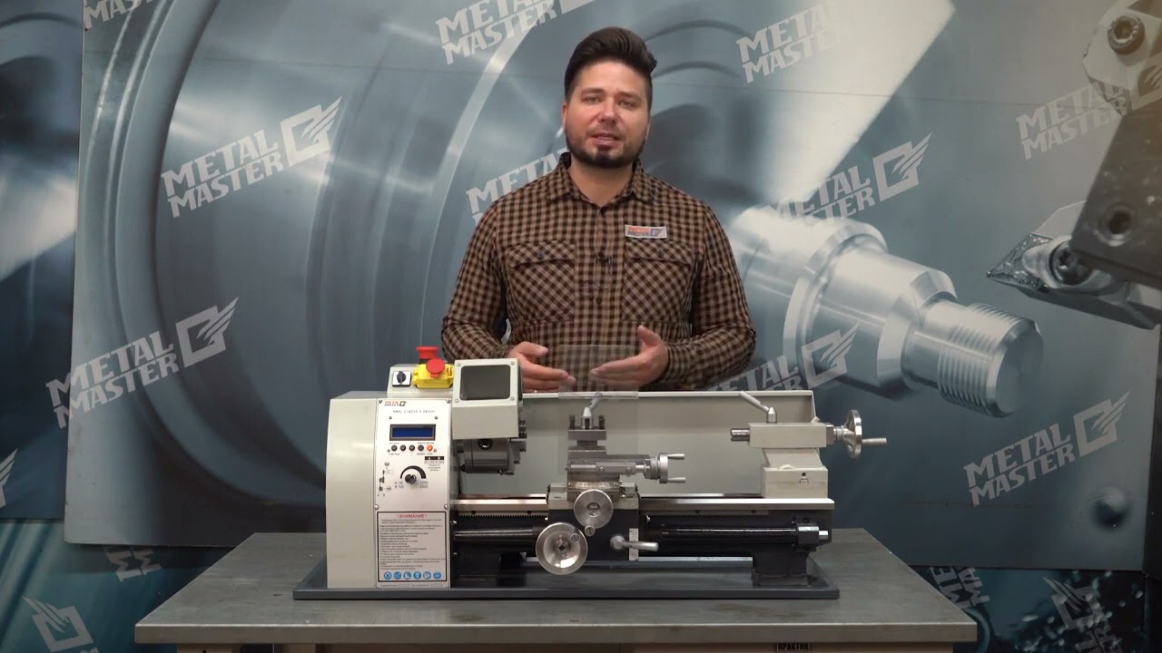 Настольный токарный станок с электронной гитарой Metal Master MML 2140VE d=38