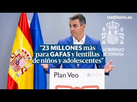 Sánchez anuncia la segunda fase del Plan Veo: 23 millones para comprar gafas y lentillas a niños