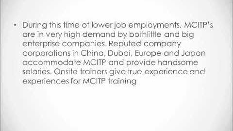 MCITP - Microsoft Certified IT Professional Benefits