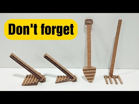 how to make a Traditional farming tools in cardboard 