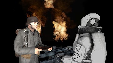 Military SNPCs vs Combine Elite Soldiers | Hammer | GMod