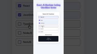 React Machine Coding | Select All Checkbox | Frontend Interview