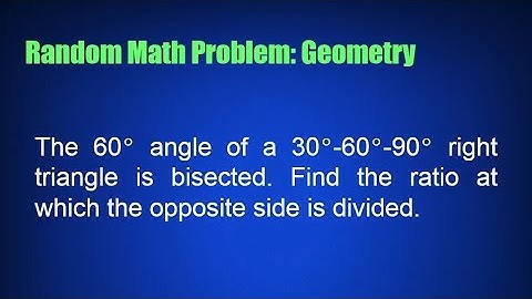 Random Math Problem: Geometry
