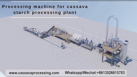 High starch extraction rate processing machine for cassava starch processing plant 3D video