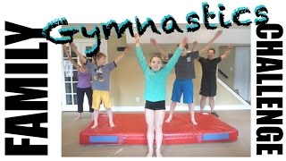 Family Gymnastics Challenge | Flippin' Katie