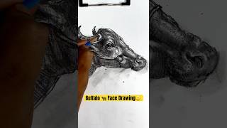 How to Make a Buffalo Face Sketch Quickly Step By Step |😮😮😱#art #face #buffalo #sketch