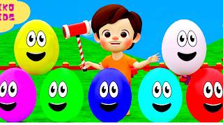Learning Colors and Numbers Song Colorful Eggs on the Farm Piko Kids Nursery Rhymes Songs live 124