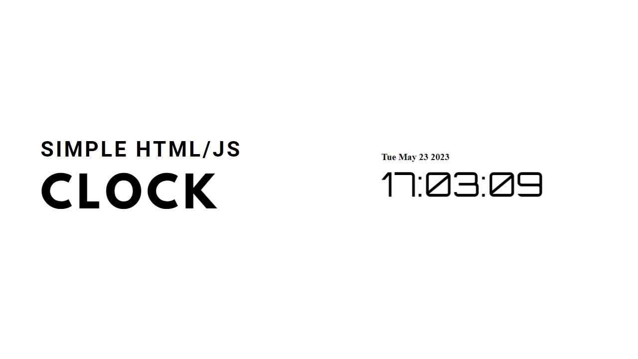 How to make a Simple Digital Clock with HTML/CSS/JS - YouTube