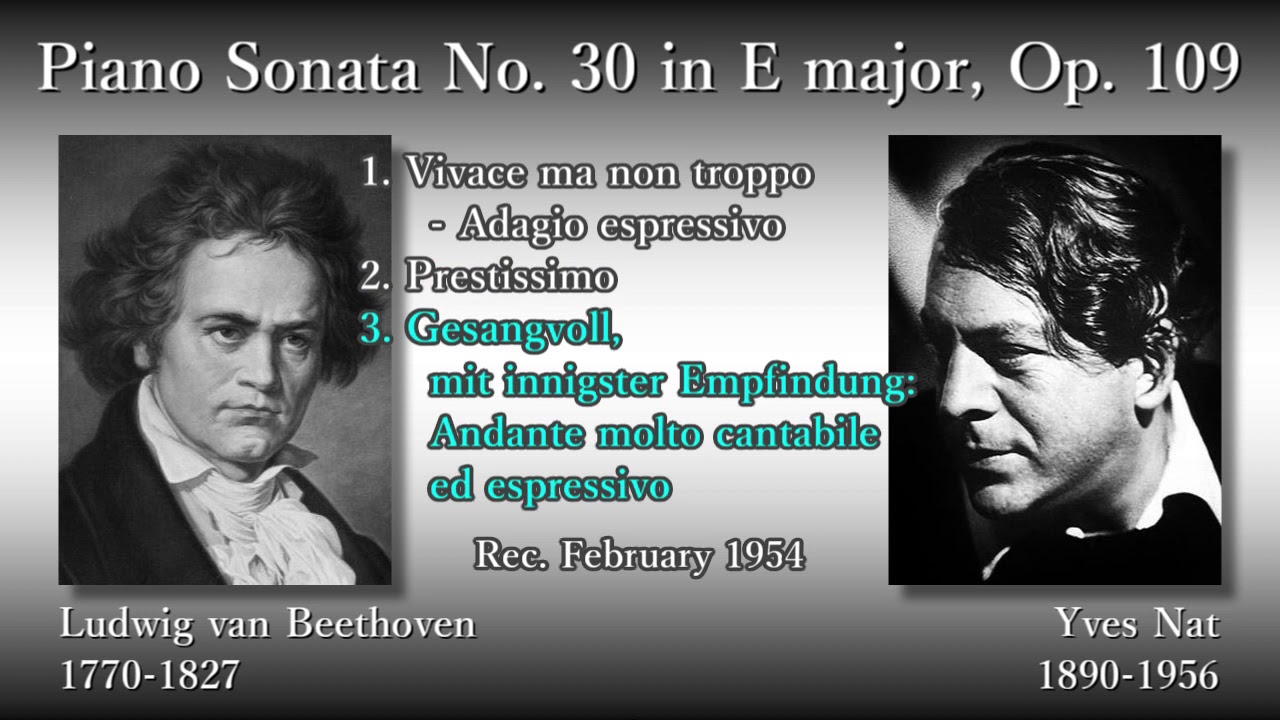 Beethoven: Piano Sonata No. 30, Nat (1954) ベートーヴェン ピアノ