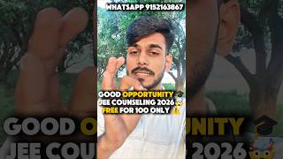 JEE Counselling 2026 Big Update 😱 | College Admission Before It’s Too Late #josaa