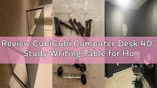 Review CubiCubi Computer Desk 40" Study Writing Table for Home Office, Modern Simple Style PC Desk,