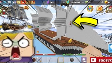 i build a 1800s ship in blockman go sky block [building ships]