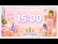 15 Minute Face Mask Timer ⏱️ | Relaxing Music for Skincare & Self Care