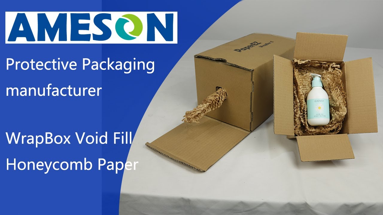 PaperEZ WrapBox Honeycomb Paper: Compact Portable Void Fill for E-commerce