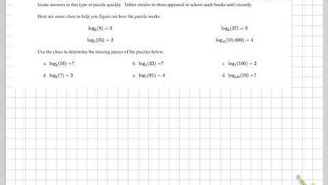 5.2.1 The Inverse of an Exponential 5-54 and 5-55