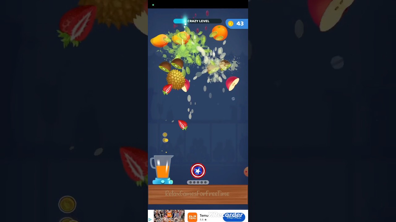 Crazy Juicer - arcade precision food slicing game Crazy Level gameplay 