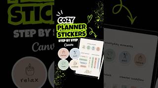 I made PLANNER STICKERS with free Canva elements   #canva #plannerstickers #etsy #stickers