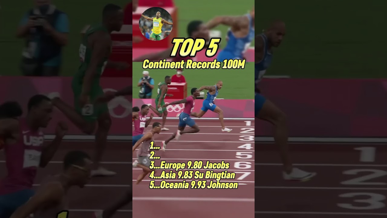 Top 5 Fastest 100 metres Continental records in Sprint History!