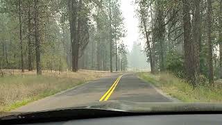 July 31 2026 Continuation of drive around Kettle Falls Campground showing smoke.