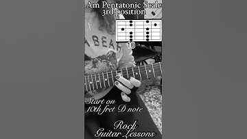 Am pentatonic scale 3rd position guitar lesson #pentatonicscale