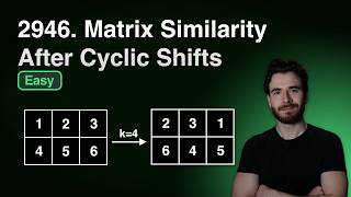 Matrix Similarity After Cyclic Shifts (LeetCode 2946)