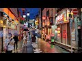 Tokyo Evening Walk - Jiyugaoka - Rainy Season has Started - 4K 60 FPS Binaural Audio - Rain Sounds