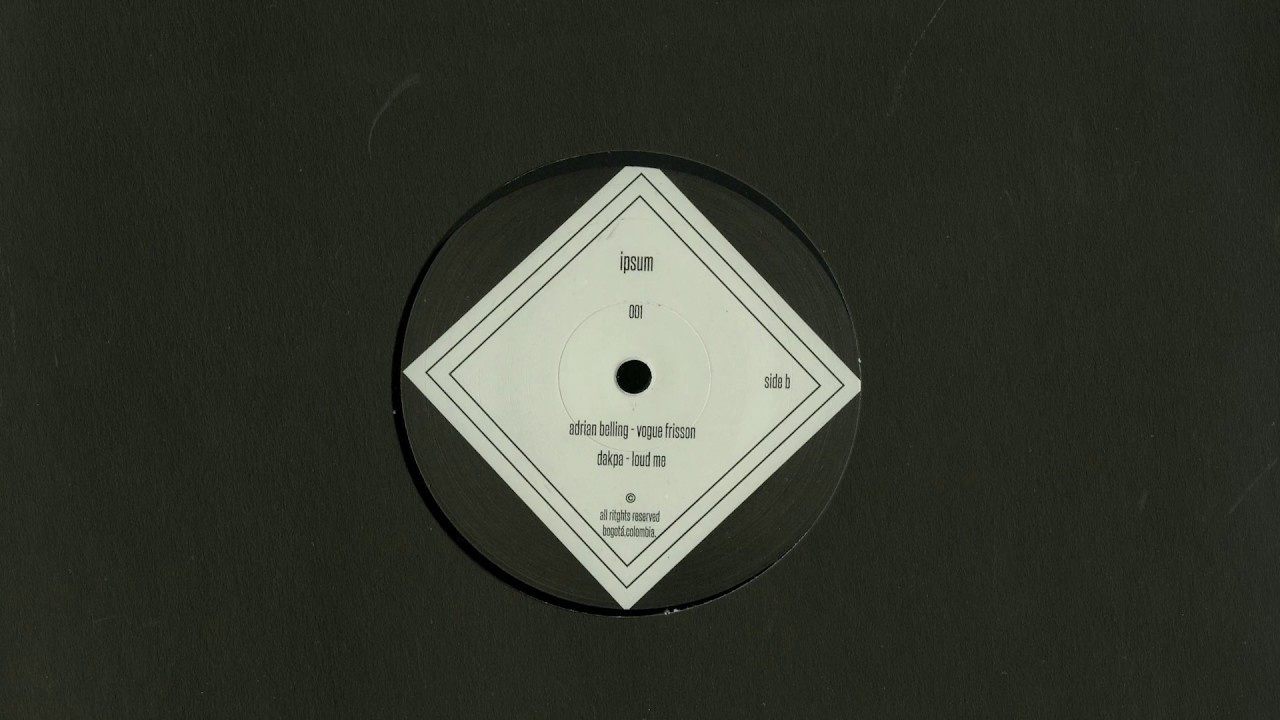 Eledance Vol I | B1-Adrian Belling - Vogue Frisson  | Ipsum Records [Vinyl Only]