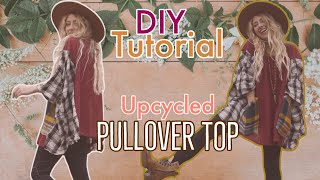 UPCYCLED FLANNEL | DIY TOP | BOHO FASHION | SEWING TUTORIAL | PLUS SIZE FASHION