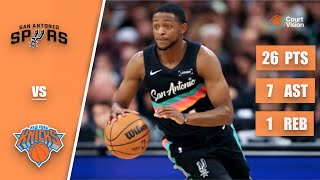 Deaaron Fox - 26 Points, 3 Steals, 7 Ists Vs Knicks - 2025-26 Regular Season