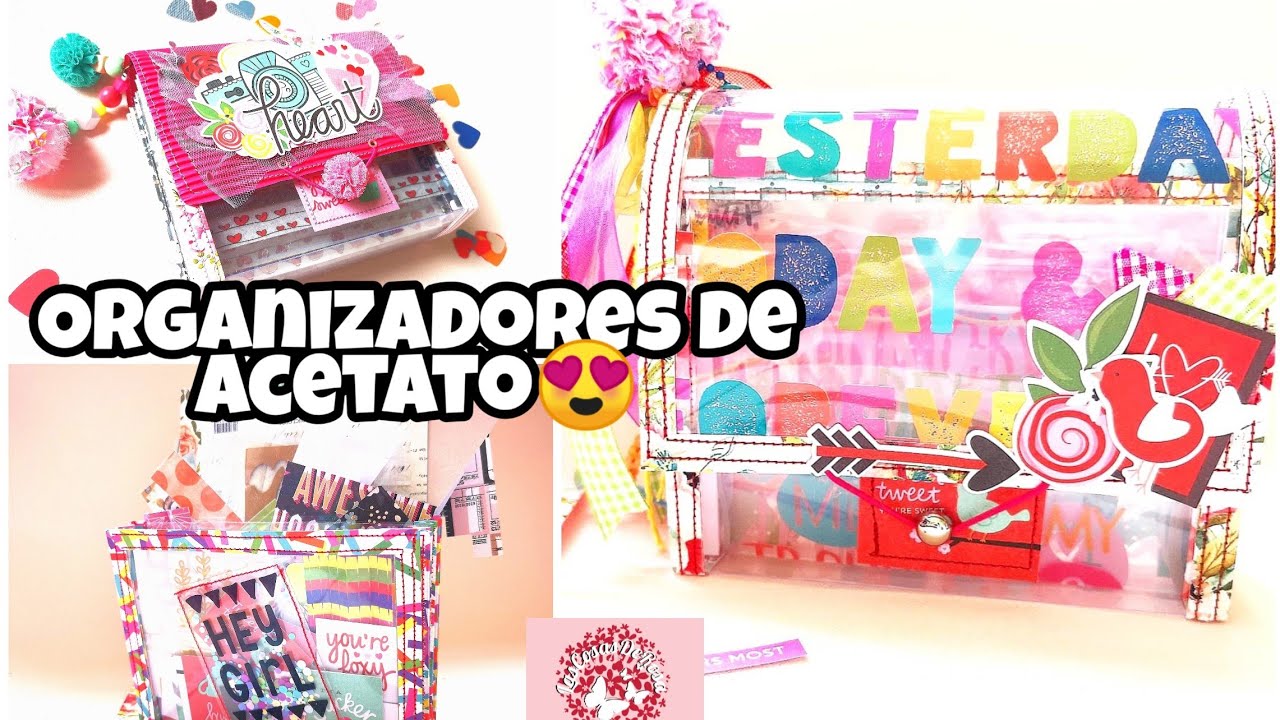 Archivador/organizador acetato. Snail-mail. Scrapbook