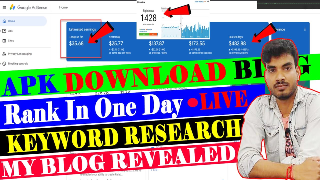 APK MicroNiche BLOG Rank In One Day Live Proof | Keyword Research Adsence Approval New Trick 2023