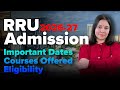 RRU Admission 2026 - 27, Important Dates, Course Offered | Diksha Sharma | Forensic Science 