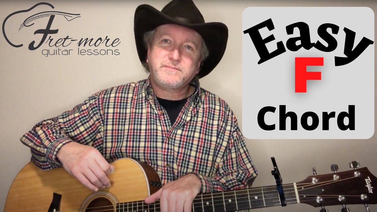 How to Play an Easy F Chord - Beginner Guitar Lesson - Tutorial - YouTube
