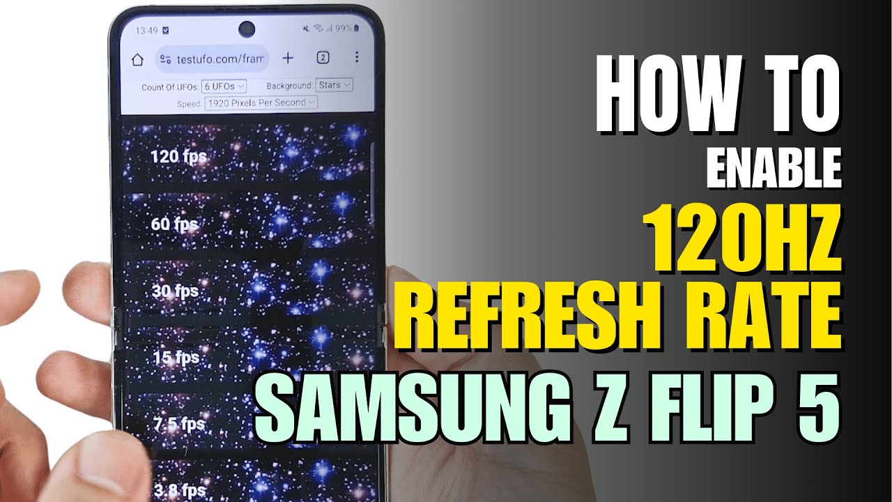 How to Enable 120Hz Refresh Rate On Samsung Galaxy Z Flip 5 - YouTube