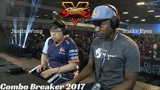 Combo Breaker 2017: Snake Eyez vs Justin Wong [Street Fighter V Top 8]