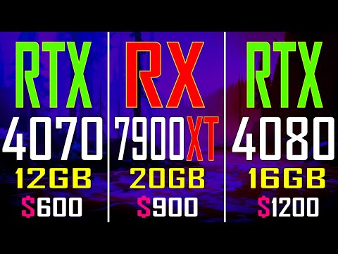 RTX 4070 vs RX 7900XT vs RTX 4080 || PC GAMES TEST ||