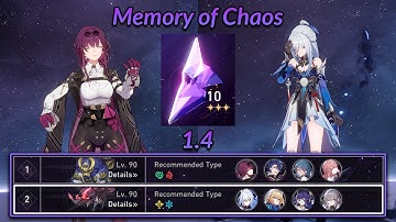 NEW Memory of Chaos 10 | E0 Kafka DoT Team & E0 Jingliu Hypercarry Team | 1.4 - Honkai Star Rail