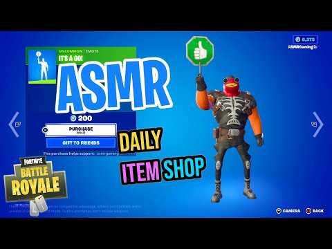 ASMR Fortnite NEW FREE GGWP Emote and Back Bling! Daily Item Shop 🎮🎧  Relaxing Whispering 😴💤 