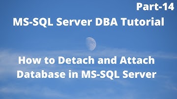 How to Detach and Attach Database in MS-SQL Server