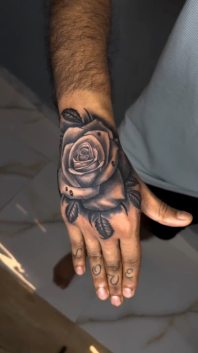 🫨🫡Flower Tattoo On Hand #shorts #tattoolover  #share #love