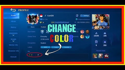HOW TO CHANGE TEXT COLOR | Mobile Legends
