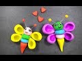 Butterfly Polymer Clay Toys Making | How To Make Butterfly From Clay | Clay Toys Making For Children