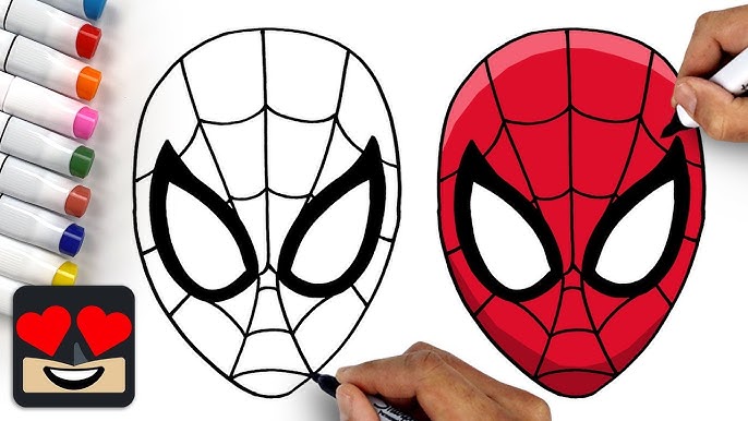 LEARN TO DRAW AND PAINT THE SPIDERMAN MASK 