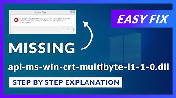 api-ms-win-crt-multibyte-l1-1-0.dll Missing Error | How to Fix | 2 Fixes | 2021