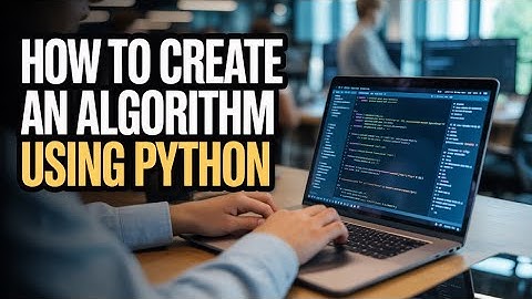 How to create an algorithm using Python