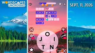 Wordscapes Uncrossed Daily Puzzle September 11, 2026 gameplay | Answers | Solutions