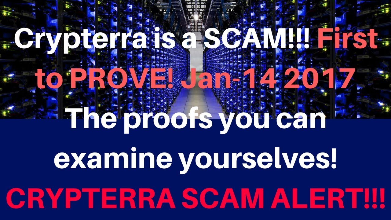 Crypterra is a SCAM!!! (FIRST to Have PROOF) Jan 14 2017. Don't waste your time and money.
