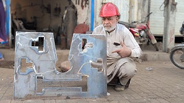 A Tattered Universal Joint Coupling Magnificent Repaired By Talented Old Mechanic To Bring Back In 